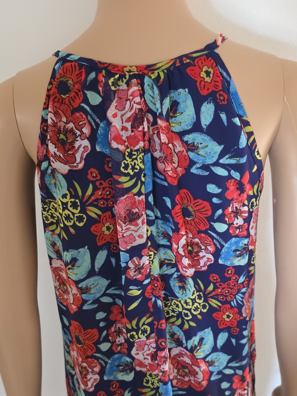 B Darlin Navy Floral Dress Size 1/2 - Picture 6 of 7